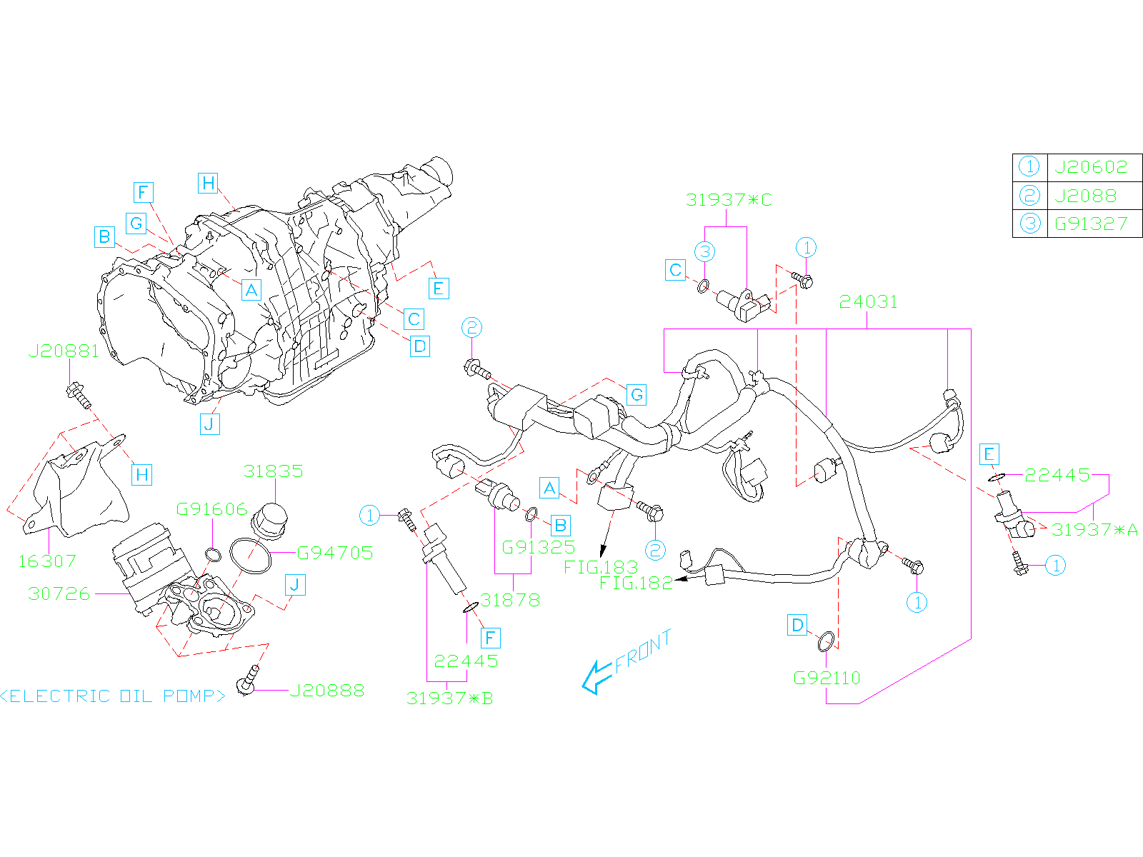 2021 Subaru Crosstrek 2 0L HYBRID CVT Limited W EyeSight Sensor Oil