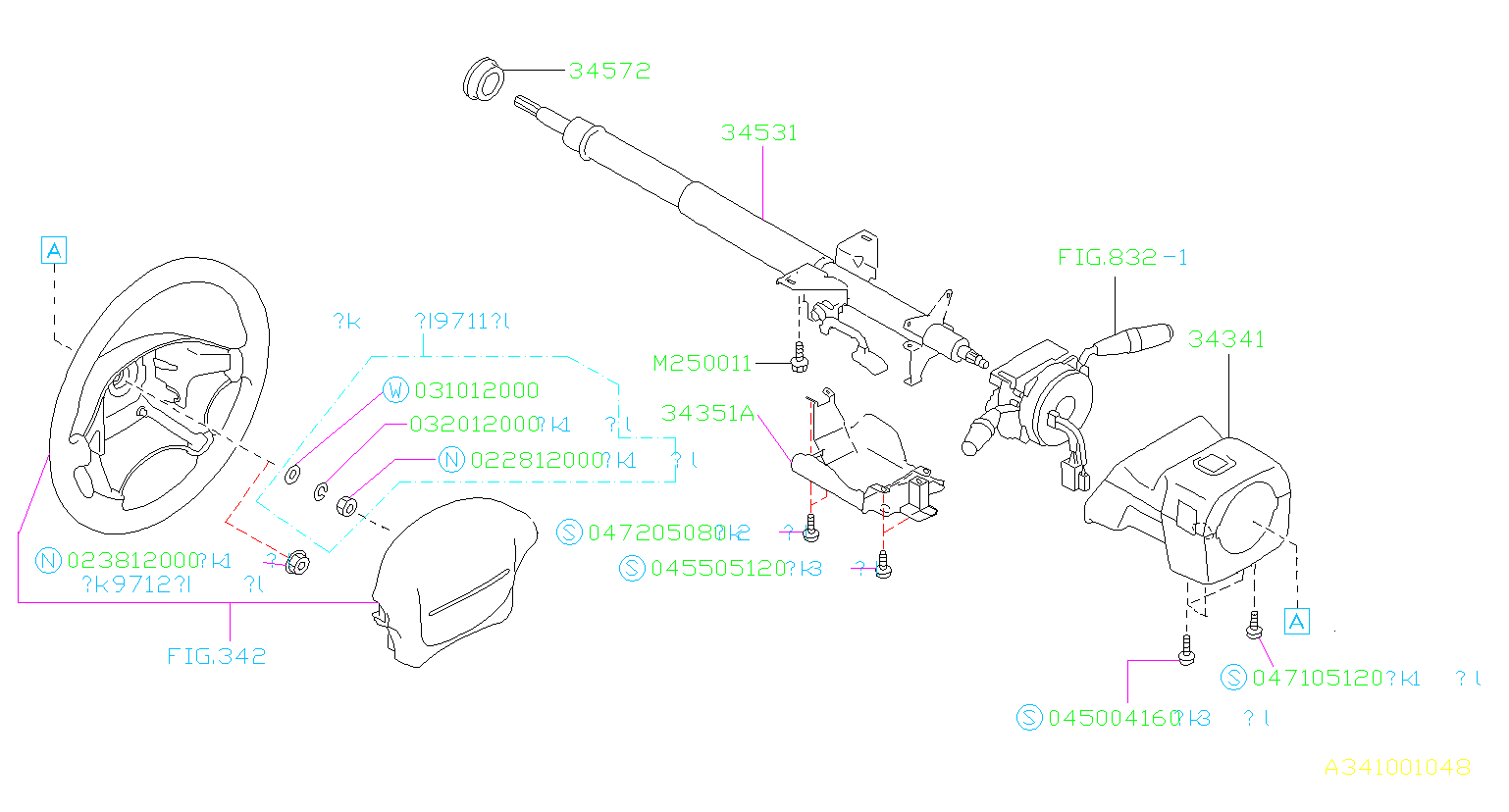 2013 Subaru Outback R Steering Column Bushing Steering Column Bushing