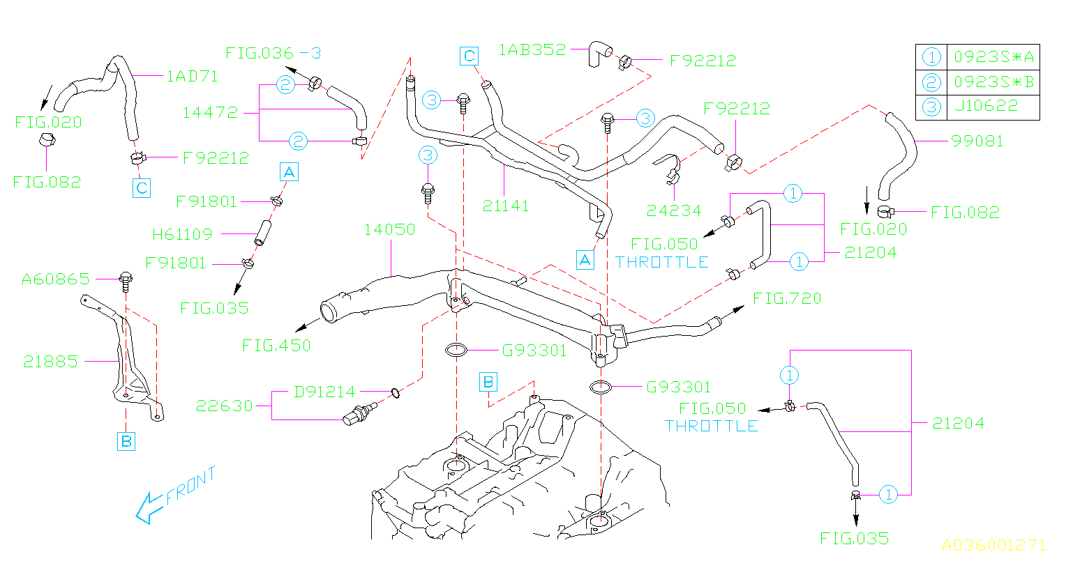 99071AB352 Hose Vacuum WATER PIPE Maintenance Genuine Subaru Part