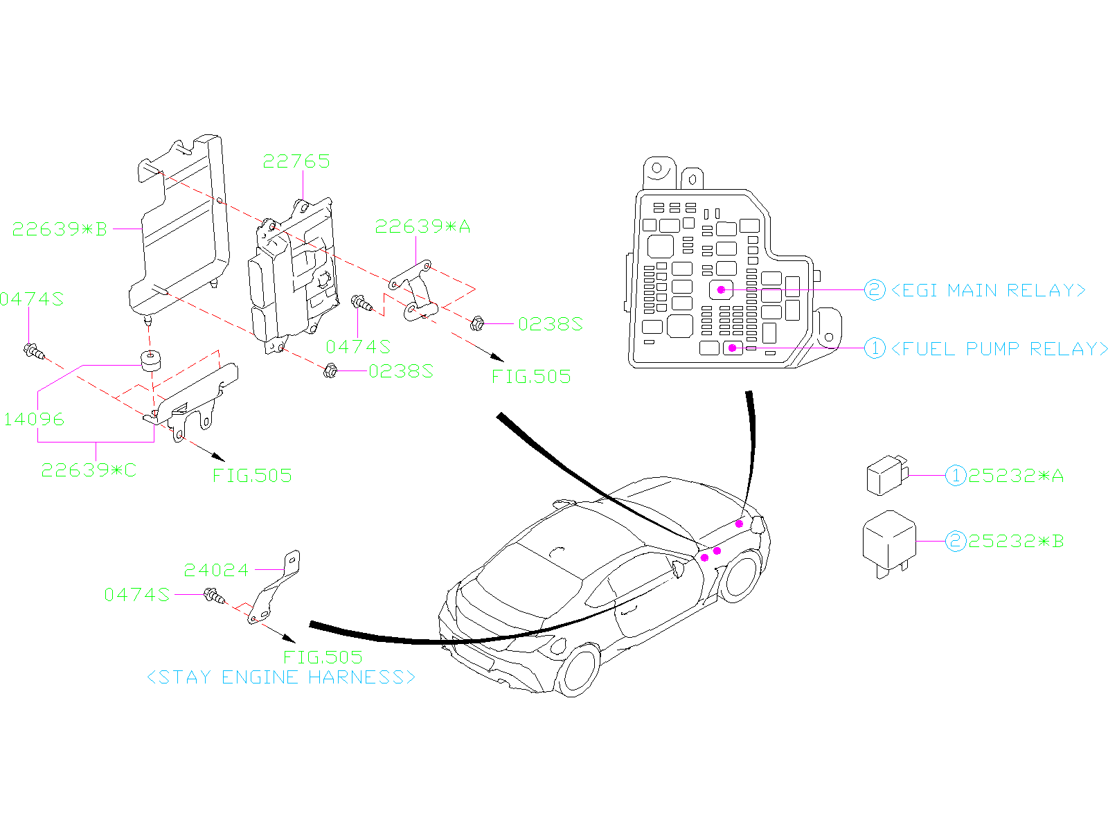 Subaru Brz Fuel Pump Relay Fuel Pump Relay Aa Genuine