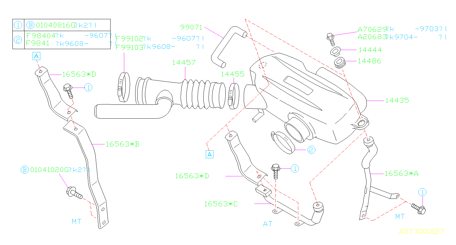 2005 subaru Impreza Vacuum Line 99071AA381 Genuine subaru Part