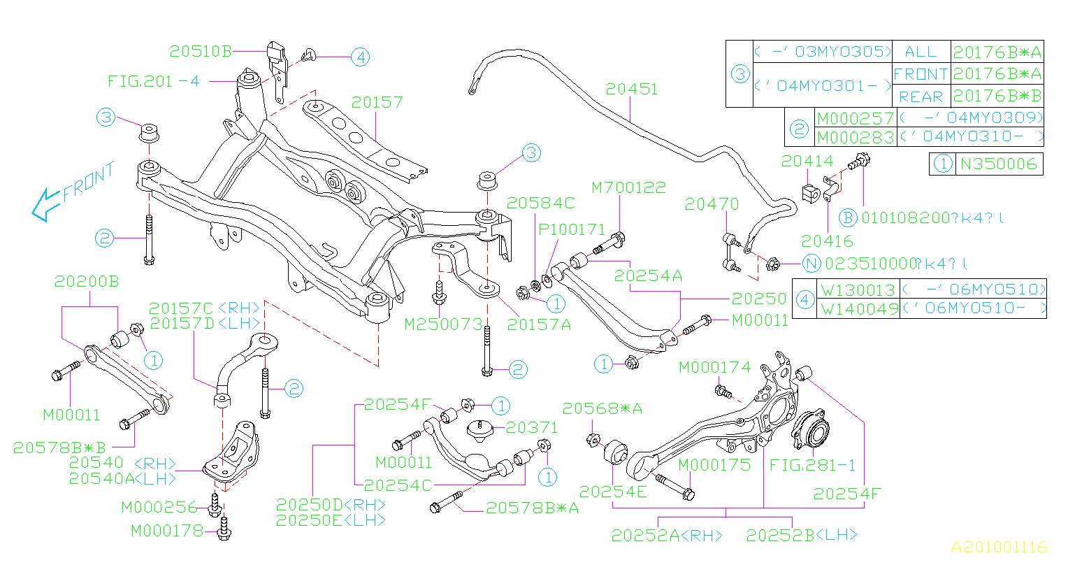 20254AE040 - Suspension Control Arm Bushing. Bushing D Lateral Link