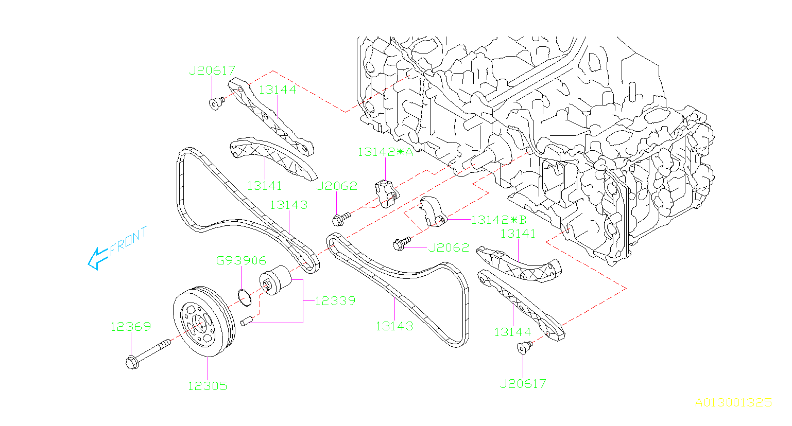 2009 Subaru Impreza 2.5L SS 4WD Sport Wagon Engine Timing Chain