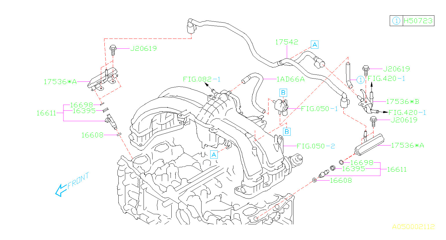 2008 Subaru Outback 2.5L 5MT Limited Vacuum Hose. Vacuum Hose