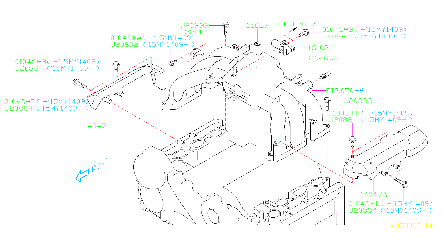 2015 Subaru Manifold Absolute Pressure Sensor. Sensor Vacuum - 22012AA230 - Genuine Subaru Part