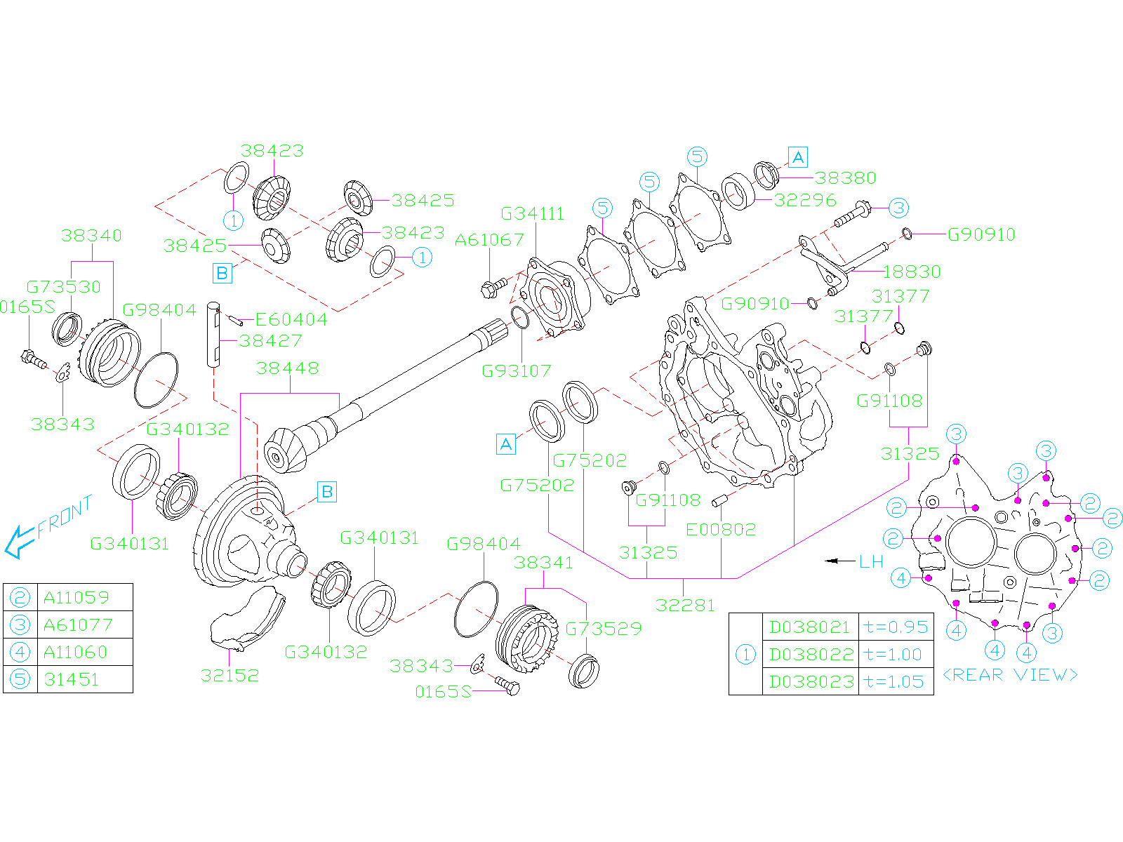 2020 Subaru Outback Oil seal. Pump, transmission, differential ...