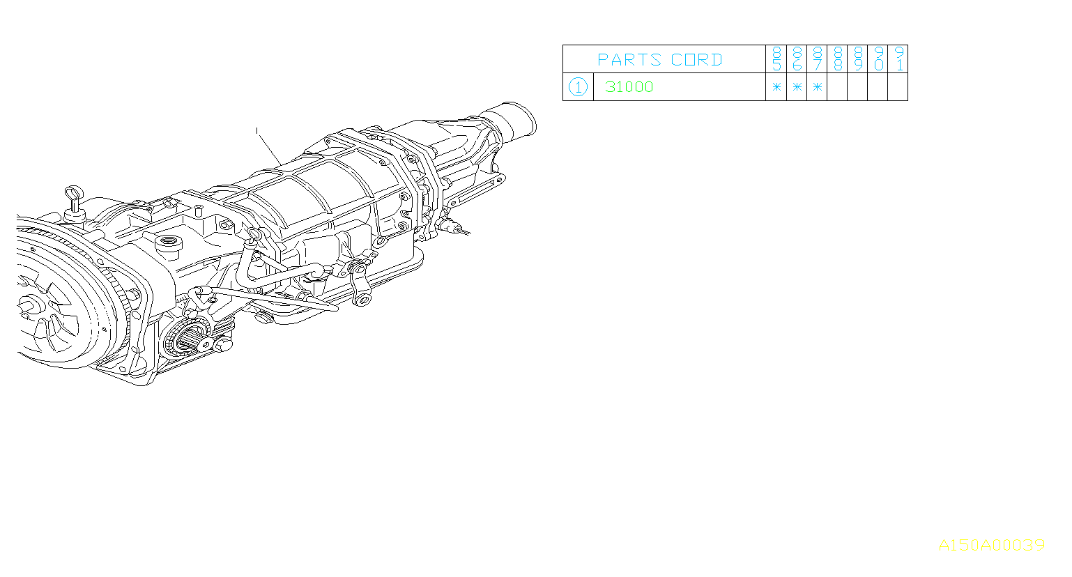 Subaru transmission chart