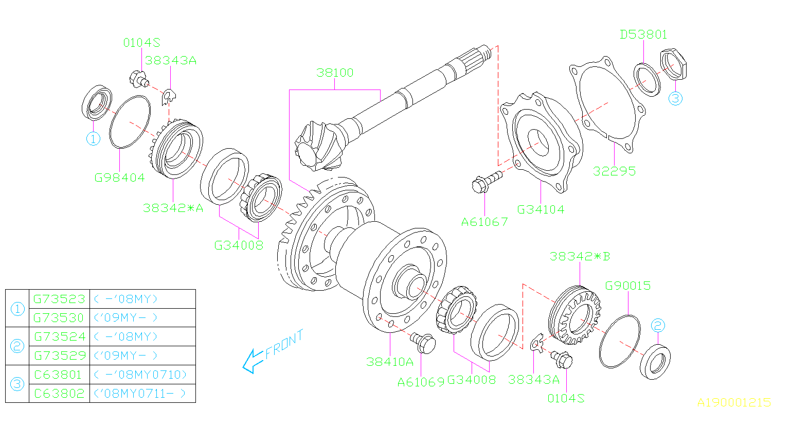 806341040 - Manual Transmission Pinion Bearing - Genuine Subaru Part