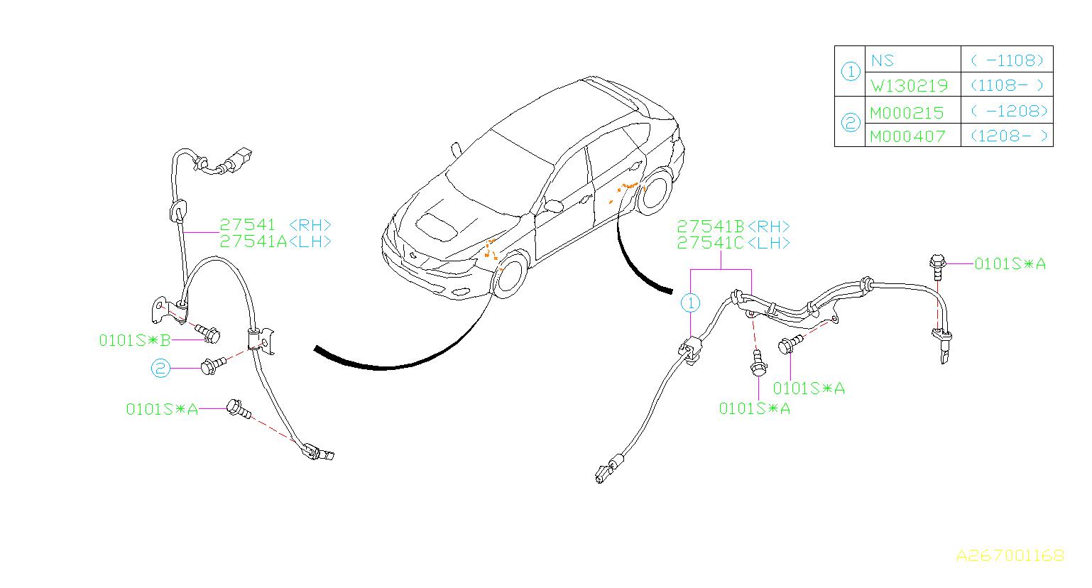 Subaru Impreza Bolt Flange 8X20.6. FOR ABS. FRONT ... subaru abs diagram 