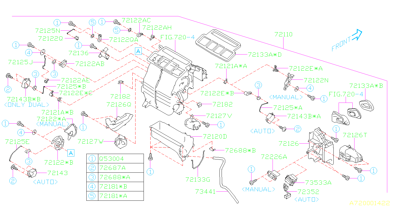 2013 Subaru Crosstrek Hvac system wiring harness. Harness heater unit - 72352FJ010 - Genuine ...