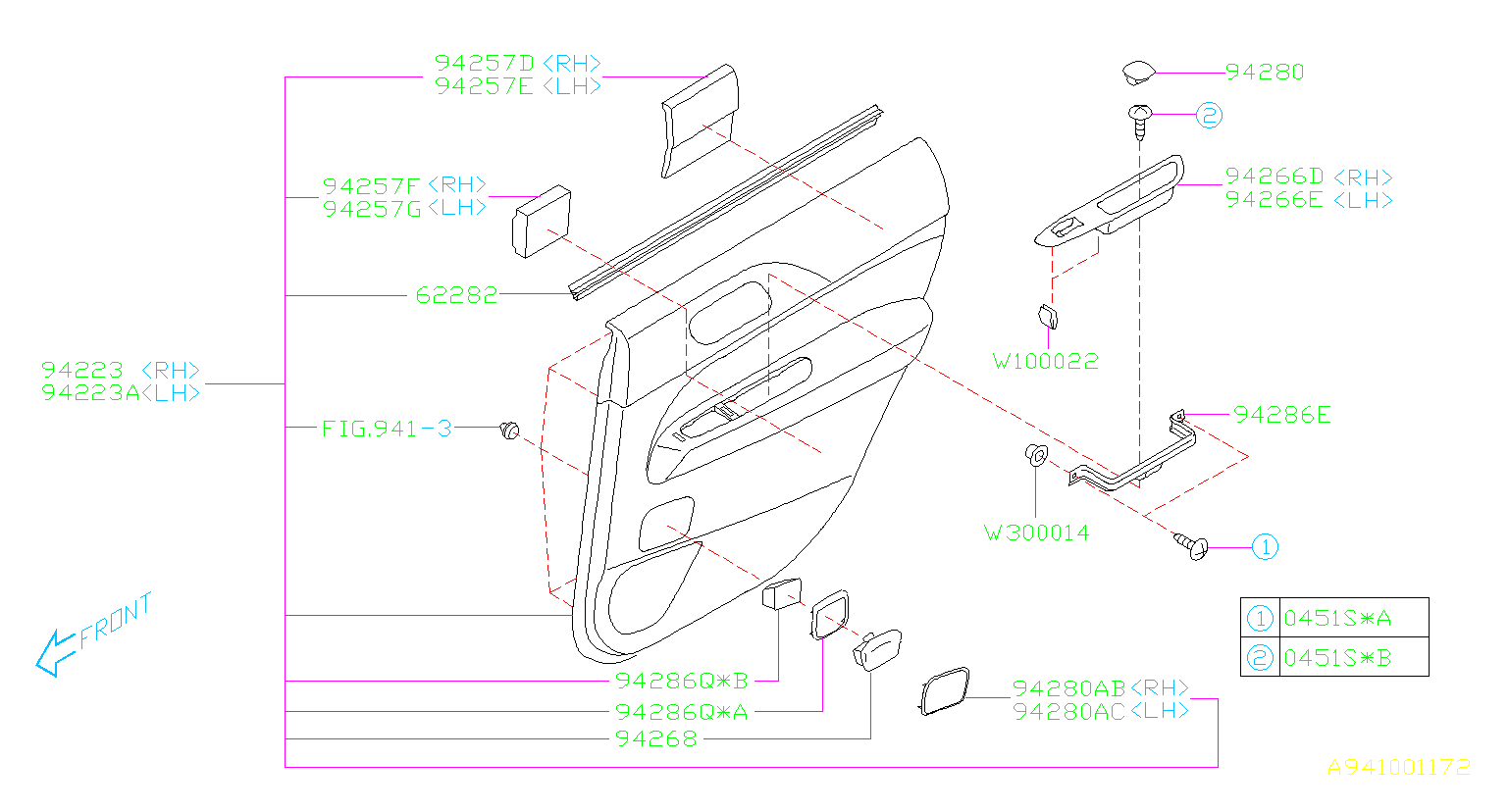 Subaru Forester Limited Tapping Screw Truss Head. DOOR, TRIM, REAR