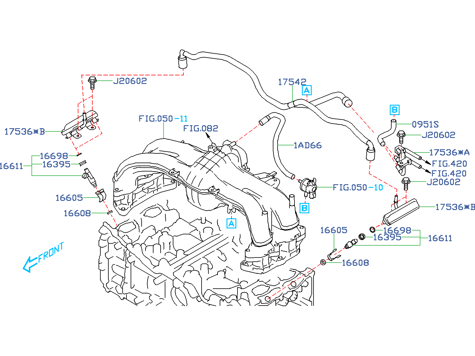 99071AD660 Hose Vacuum. FUEL, INTAKE, INJECTOR Genuine Subaru Part