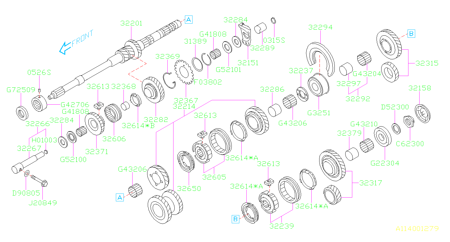 2023 Subaru Crosstrek Sport w/EyeSight Manual Transmission Input Shaft