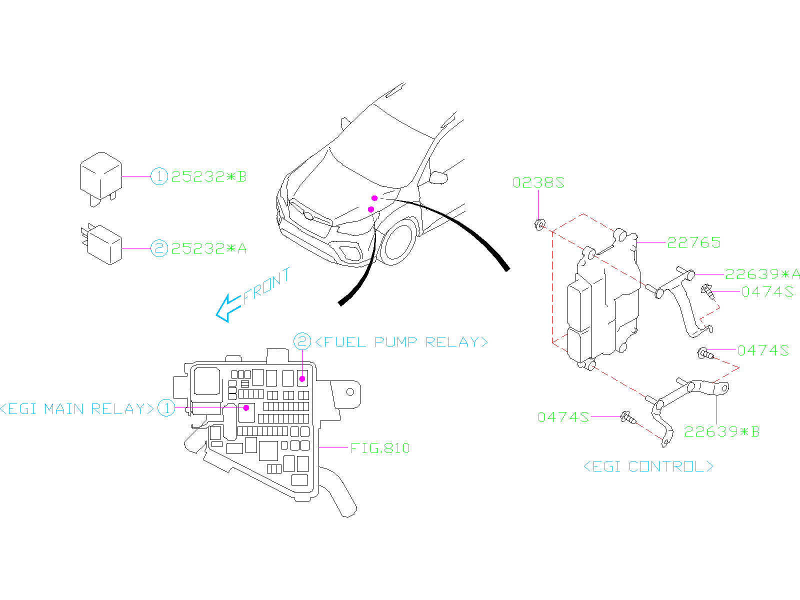 2022 Subaru Forester Base Weyesight Fuel Pump Relay Fuel Pump Relay 25232aa100 Genuine 2431