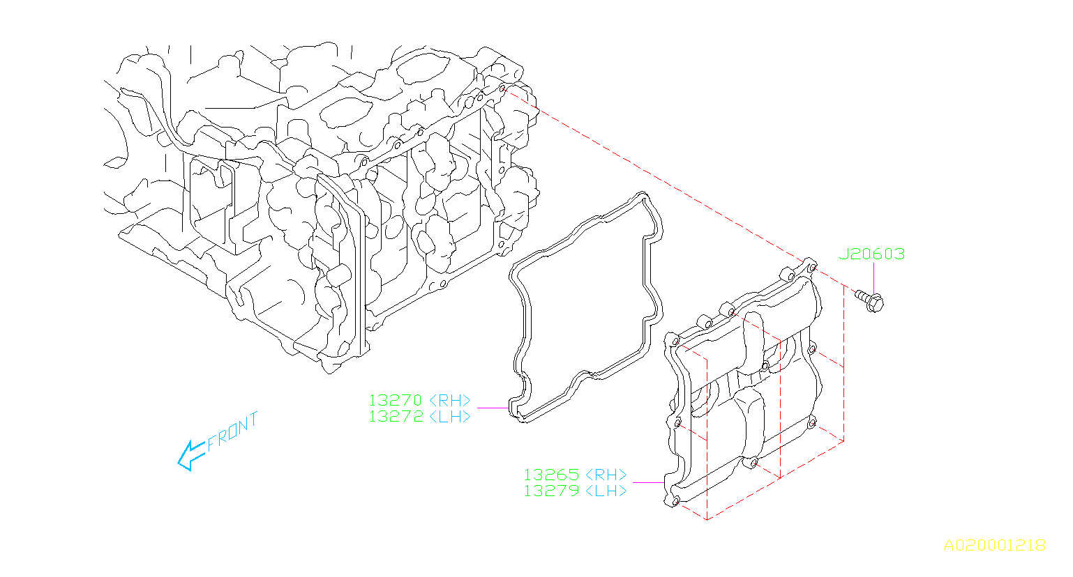 Subaru Wrx Base Engine Valve Cover Gasket Left Aa Genuine Subaru Part