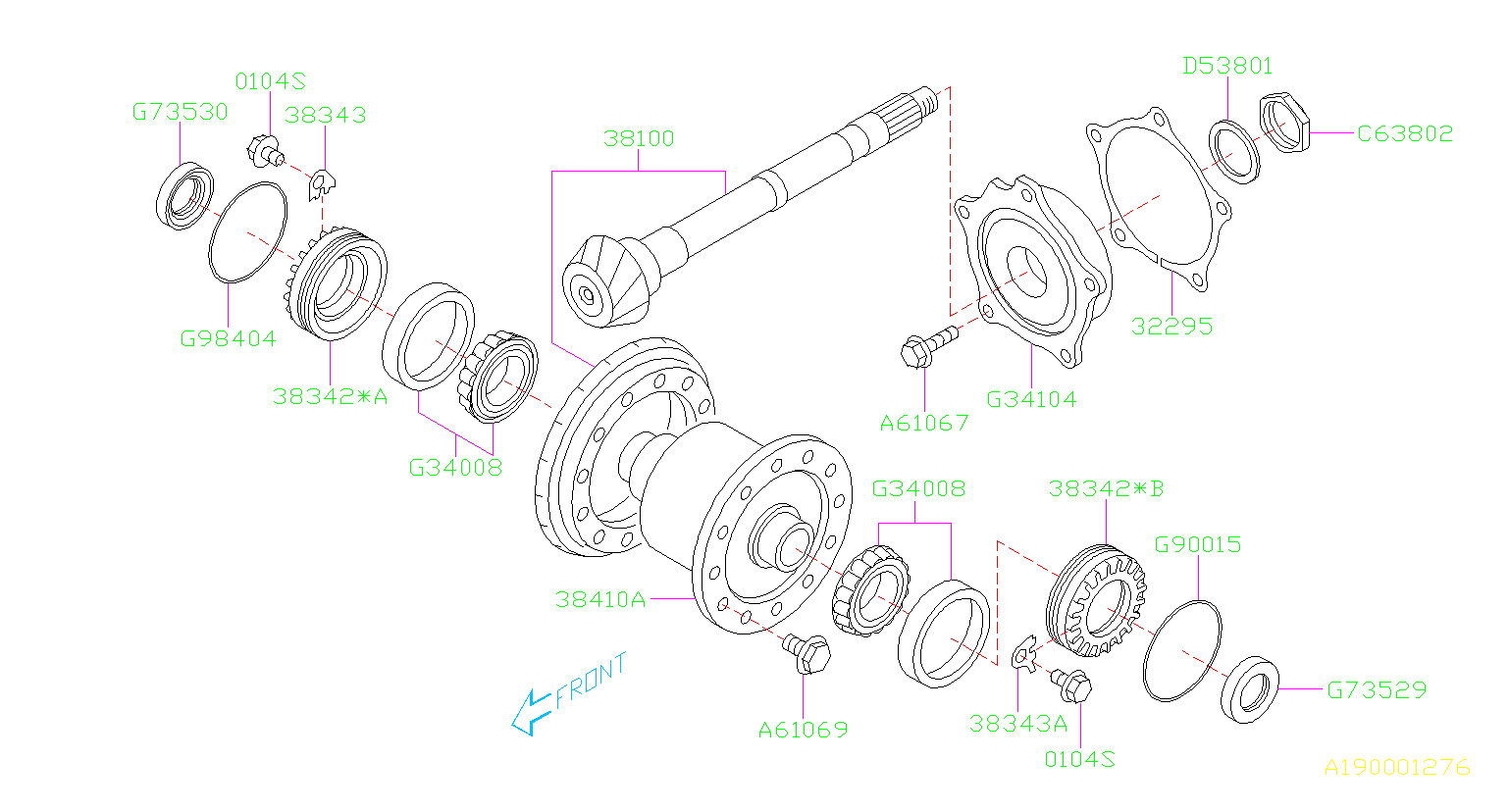 38410AA100 - Manual Transmission Differential (Front). Mechanical LSD ...