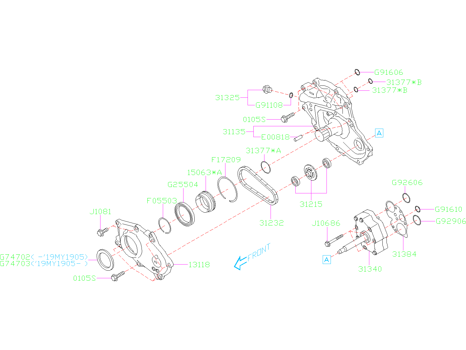 2019 Subaru Ascent Oil Pump Transmission. Pump Oil TM. Automatic ...