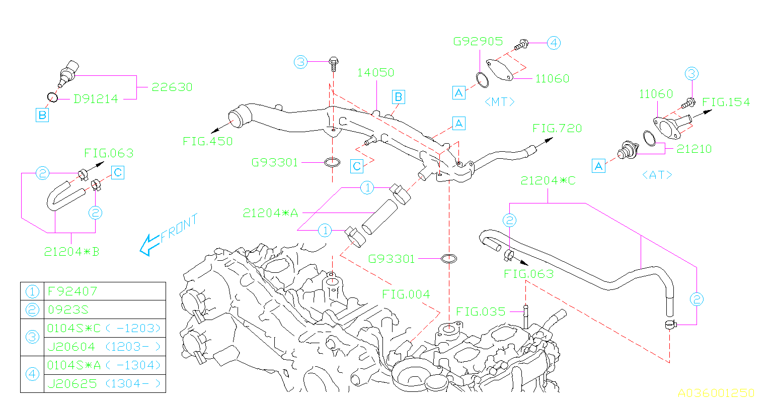 21210AA190 - Engine Coolant Thermostat - Genuine Subaru Part