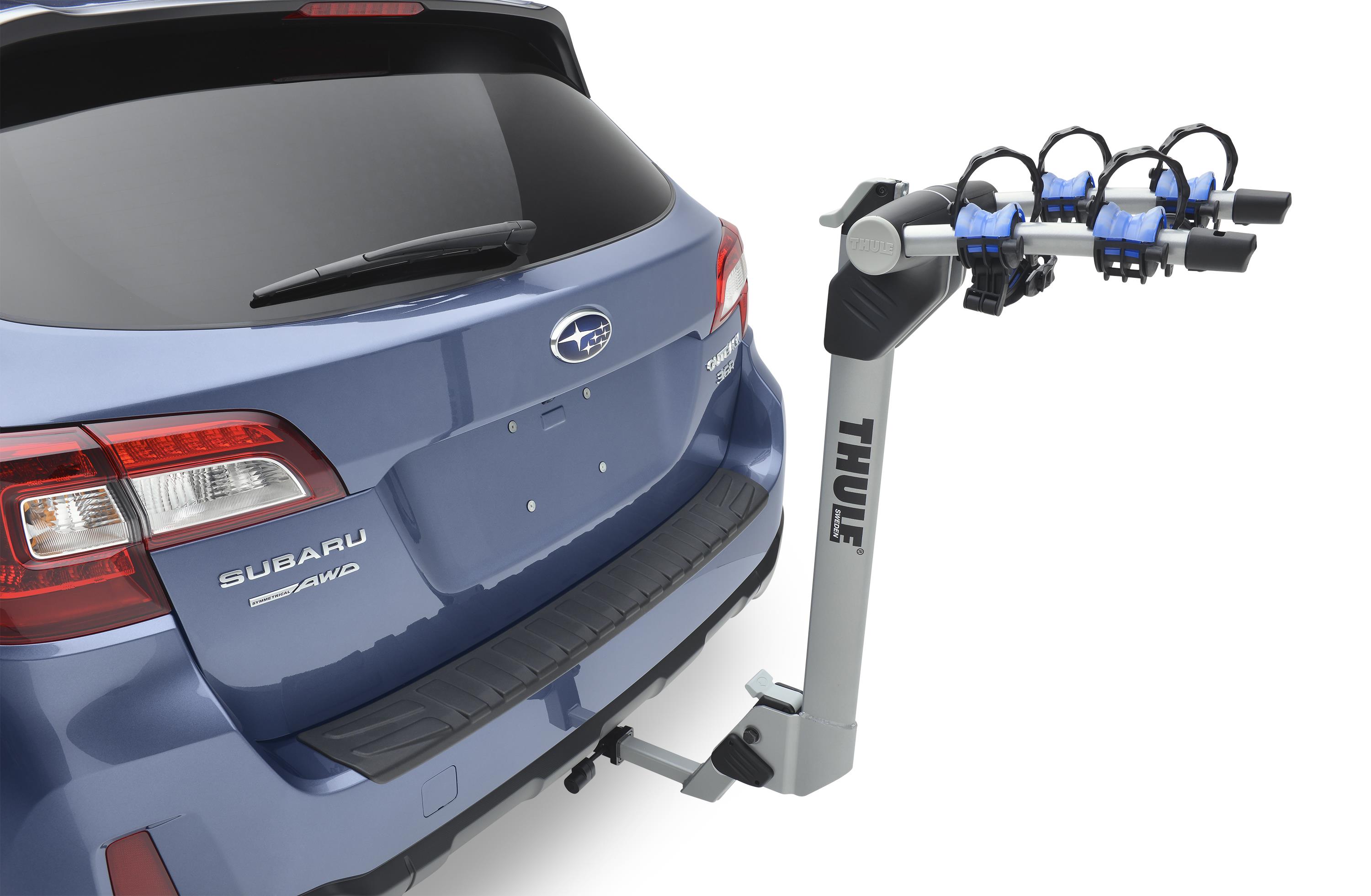 2018 Subaru Forester Hitch mounted Bike carrier (Thule). Locking, Rack